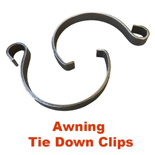 Awning tie down clips