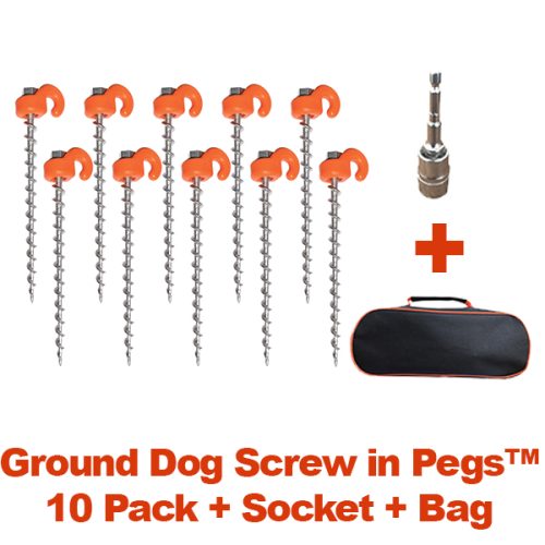 Ground Dog screw in pegs - 10 Pack