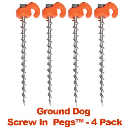 Ground Dog screw in pegs - 4 Pack
