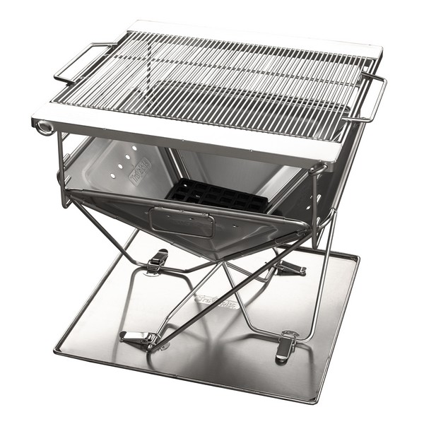 Stainless Steel Folding Firepit, Triangle Fire Pit Grill