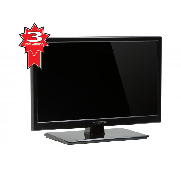 Majestic L194DA 12V LED TV 19" HD, DVD, Low Power Current Draw-3 Year Warranty