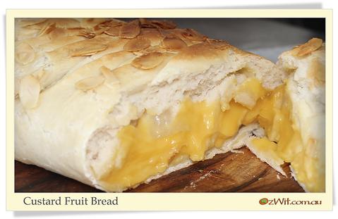Oven Cooked Braided Custard Fruit Bread