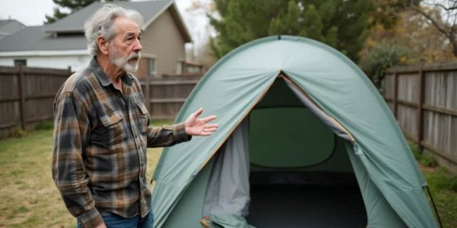 Housing Crisis Sparks Controversy: Pensioner’s Backyard Tent Rental Ignites Debate